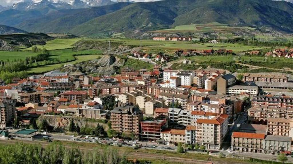 Imagen aérea de la localidad oscense.