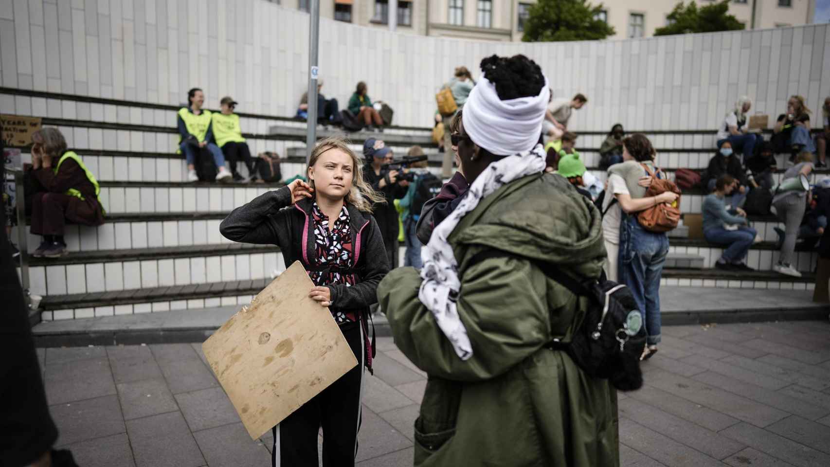 Greta Thunberg durante la manifestación de Fridays for Future del viernes 3 de junio en Estocolmo.