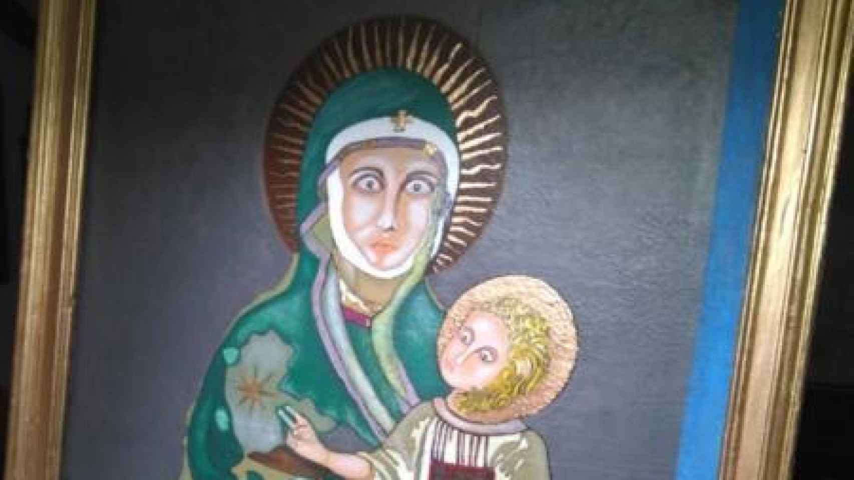 La Virgen y el Niño, interpretados por Adolfo.