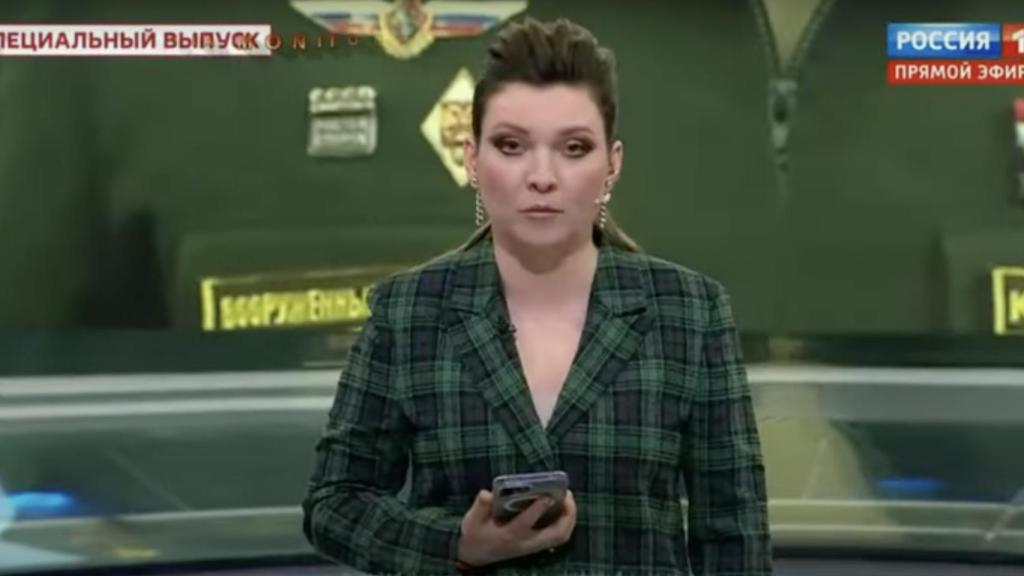 La presentadora rusa Olga Skabeeva.