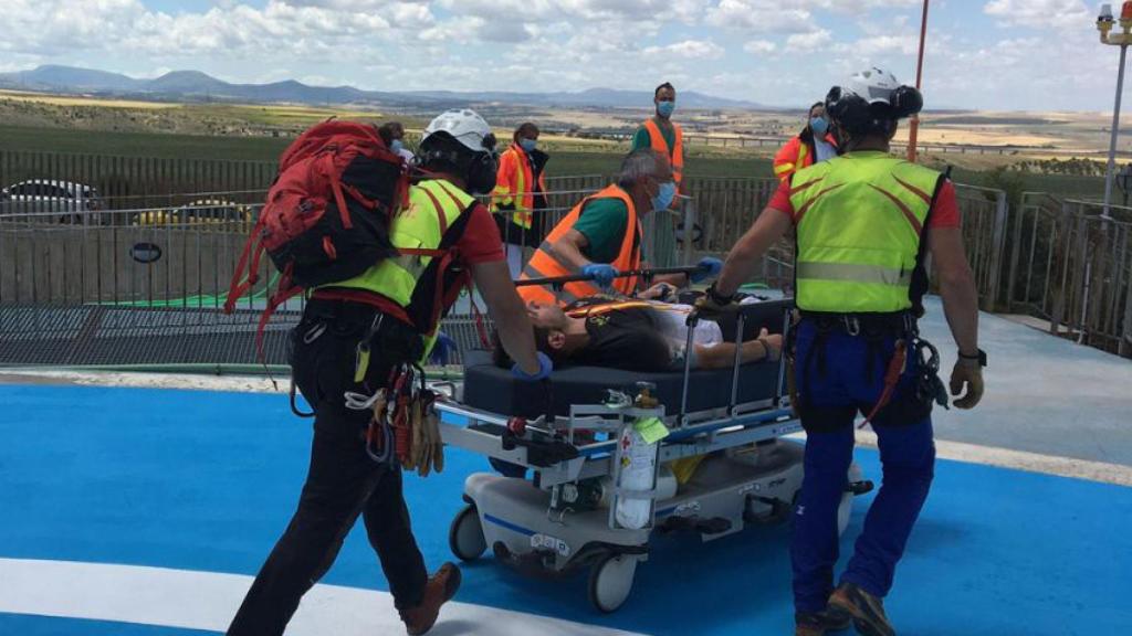 Imagen de la evacuación del ciclista