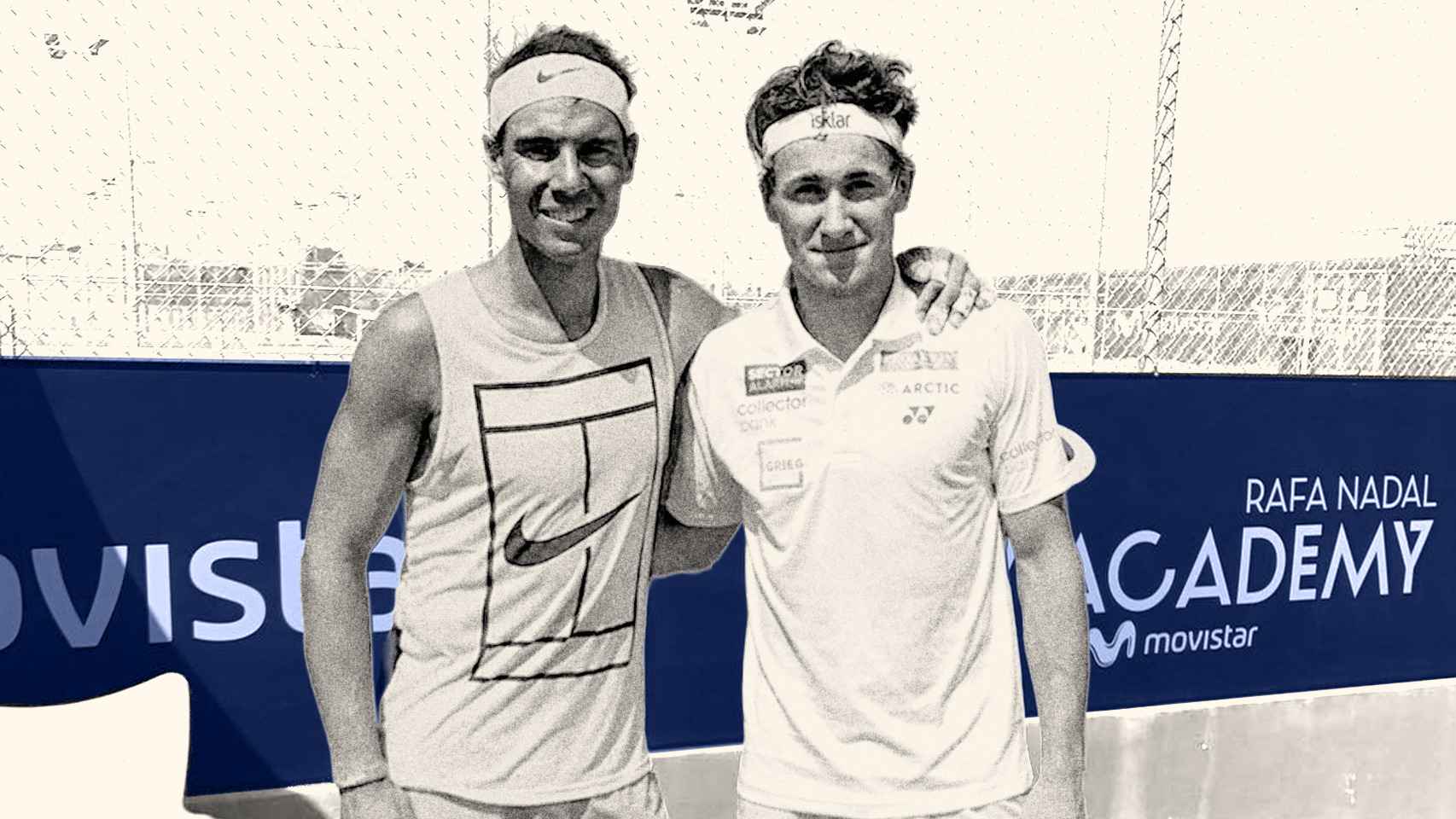 Rafael Nadal y Casper Ruud, en la Rafa Nadal Academy