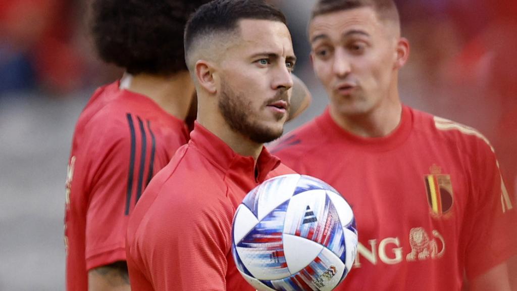 Eden Hazard, con la selección de Bélgica