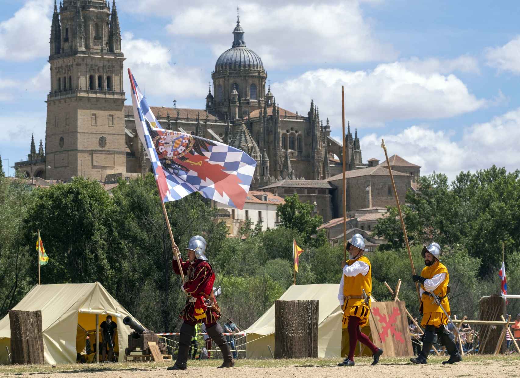 Recreación de  la batalla de los Tercios Españoles en Salamanca