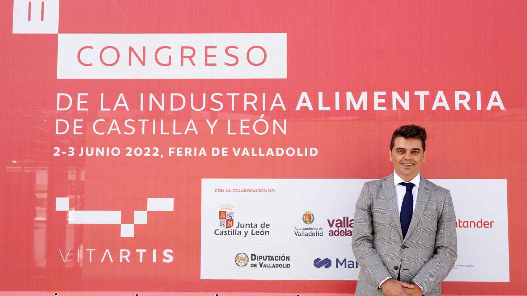 Pedro Ruiz, presidente de Vitartis, en la clausura del II Congreso de la Industria Alimentaria de Castilla y León.