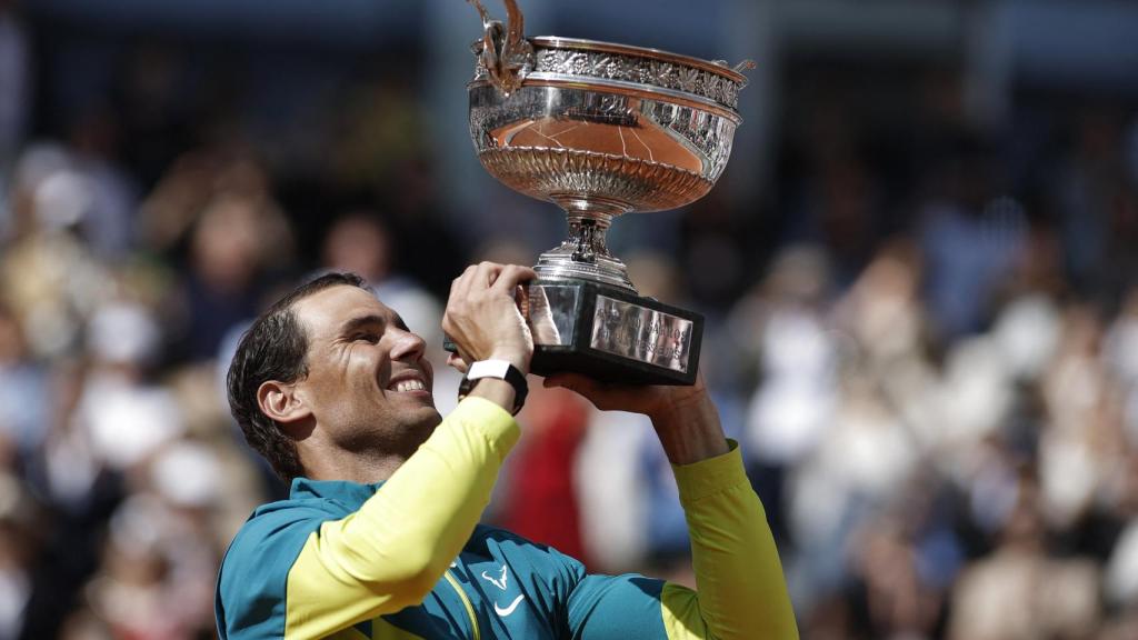 Nadal, tras ganar el título en Roland Garros.