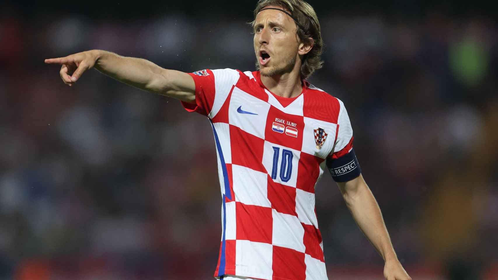 Luka Modric, durante un partido con la selección de Croacia.