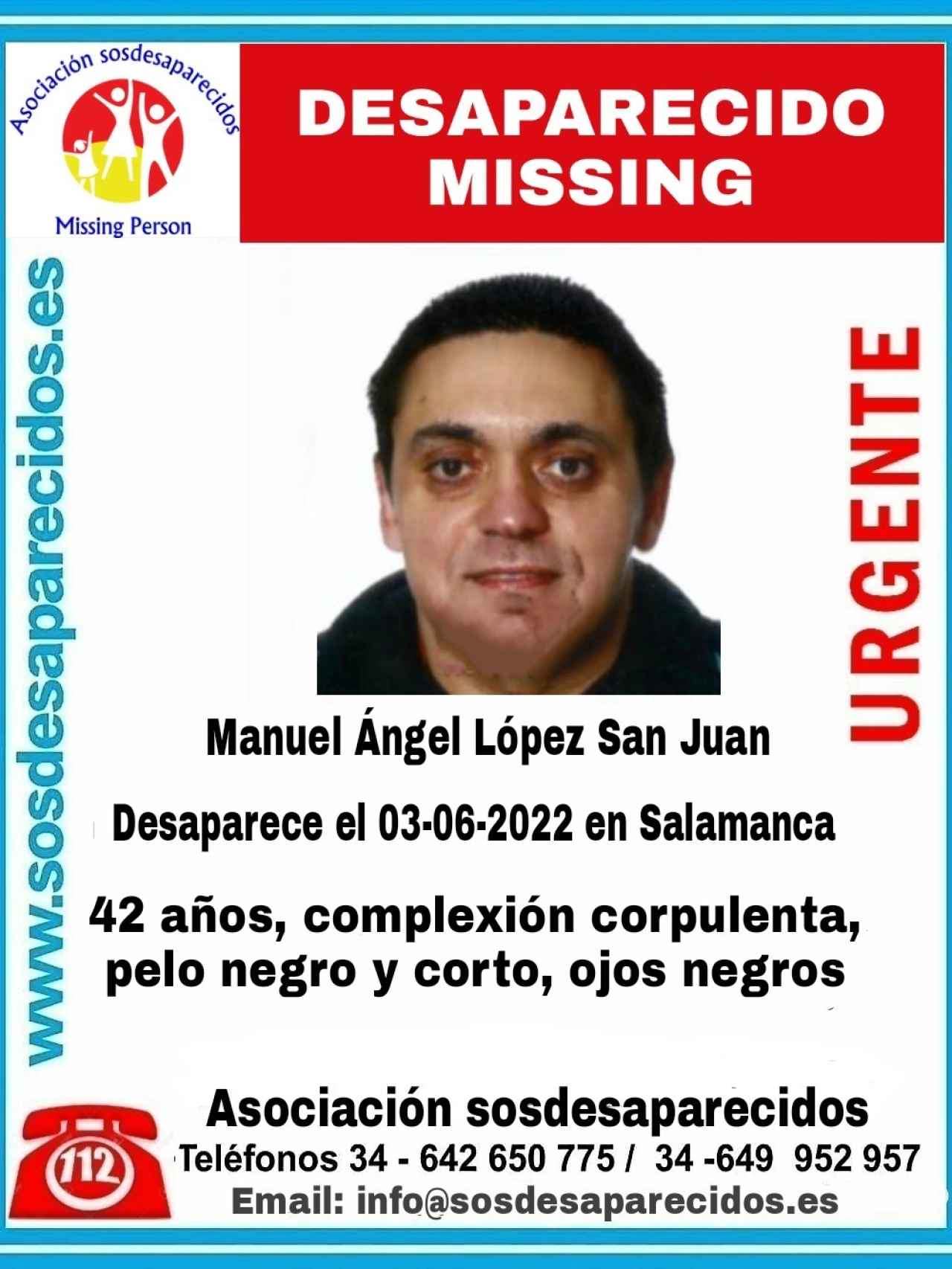 Manuel Ángel López, el hombre desaparecido en Salamanca