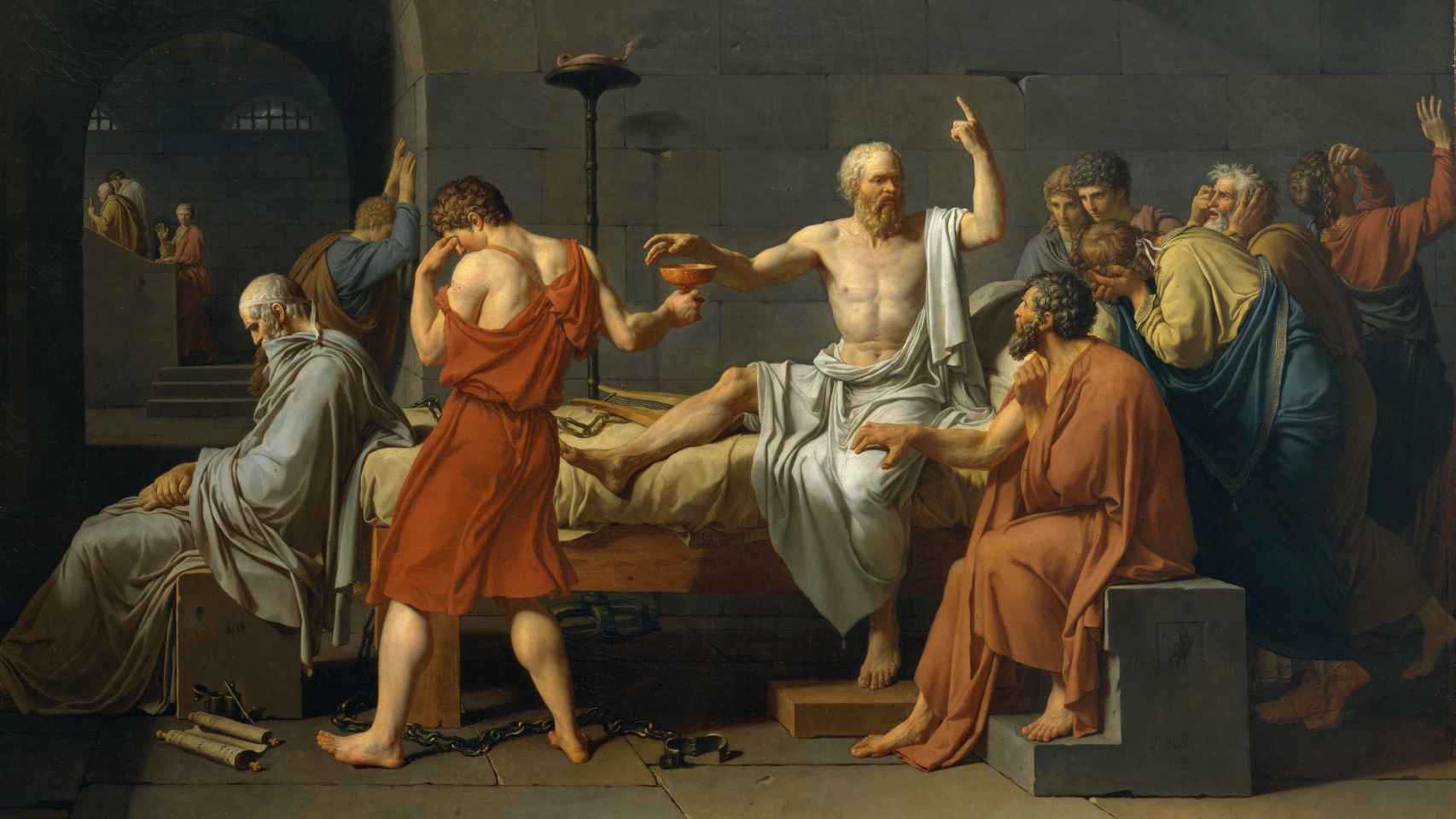 'La muerte de Sócrates', un lienzo de Jacques-Louis David.