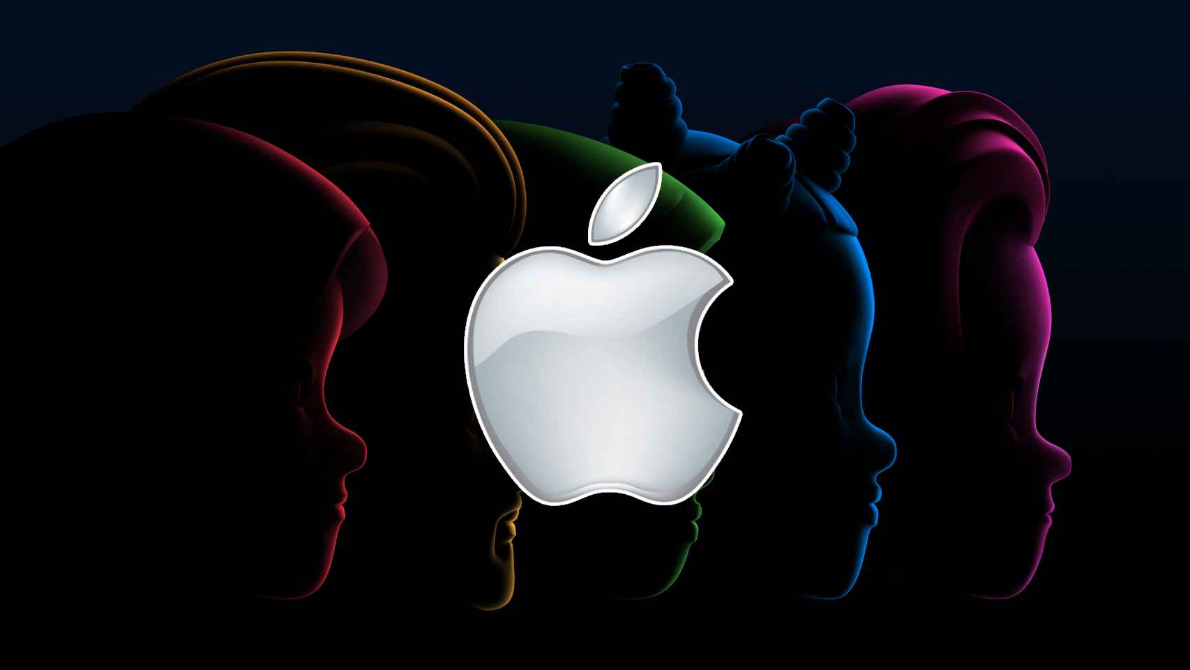 Fotomontaje con el logo de Apple.