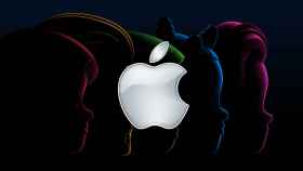 Fotomontaje con el logo de Apple.