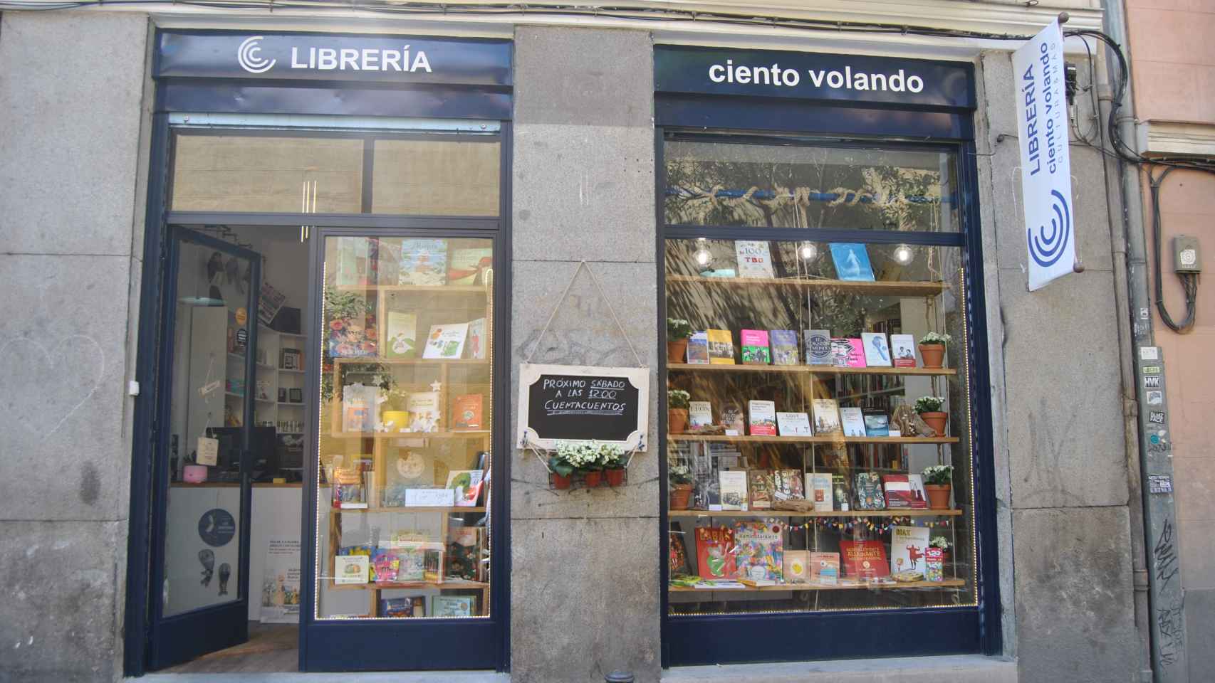 La librería 'Ciento Volando' en pleno barrio de Malasaña.