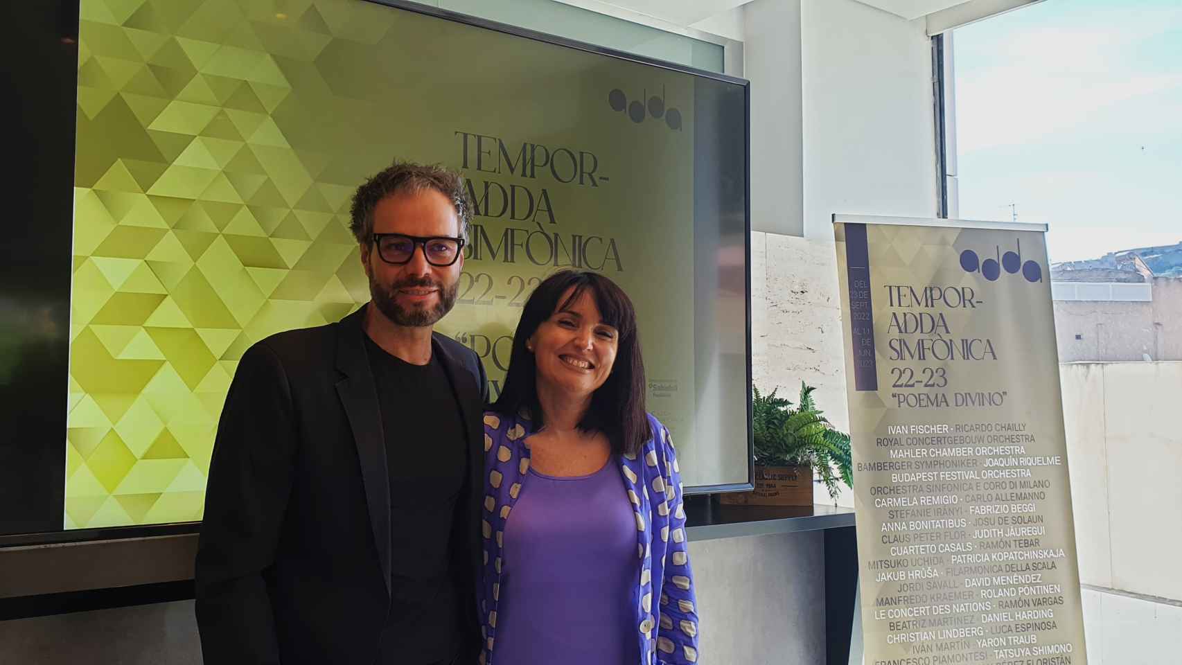 Josep-Vicent y Julia Parra, en la presentación de la temporada sinfónica en el ADDA Alicante.