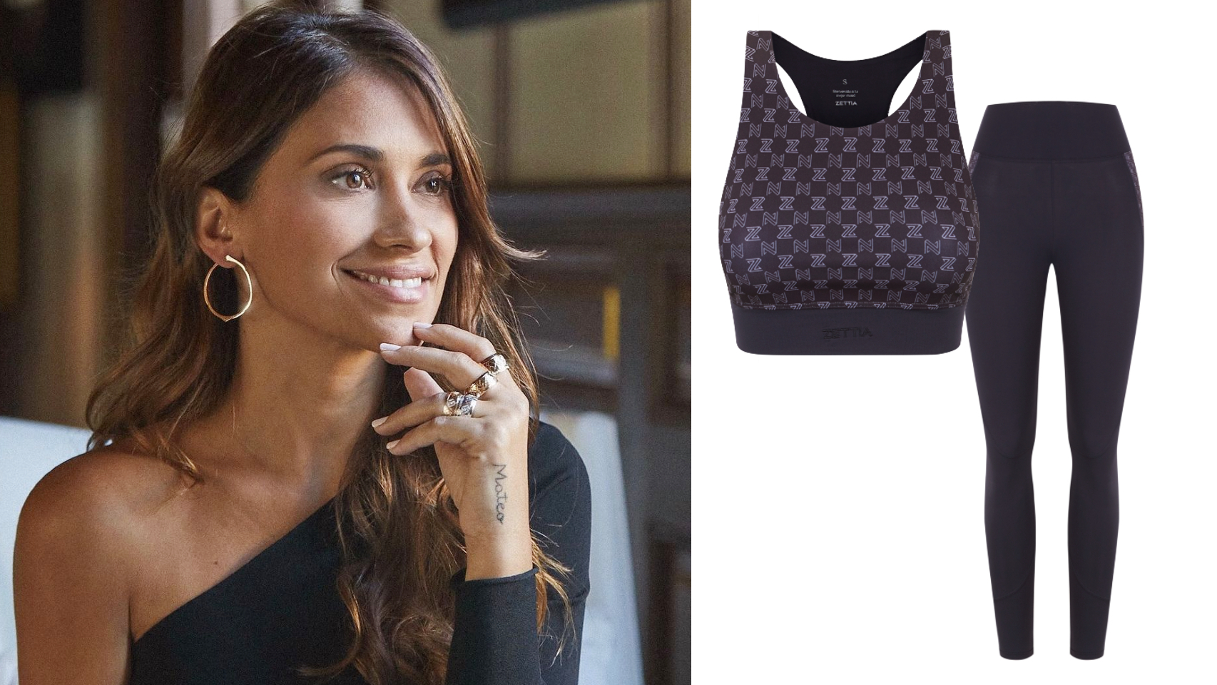 Antonela Roccuzzo con su 'look' deportivo.