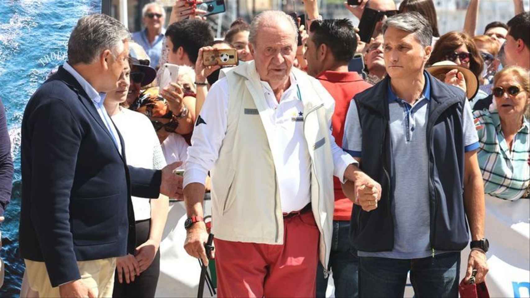 Juan Carlos, en su viaje a Sanxenxo el pasado mes de mayo.