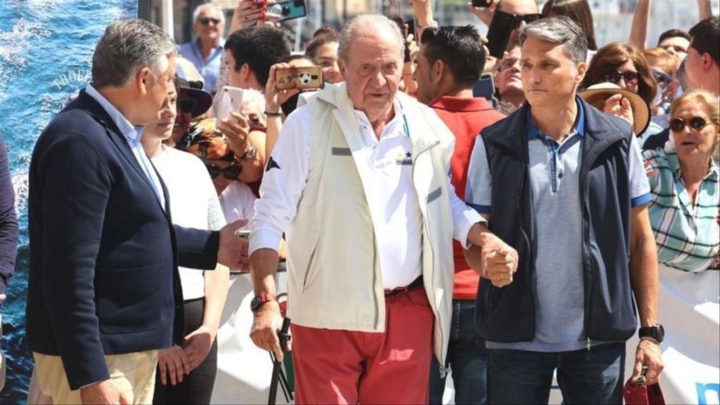 Juan Carlos, en su viaje a Sanxenxo el pasado mes de mayo.