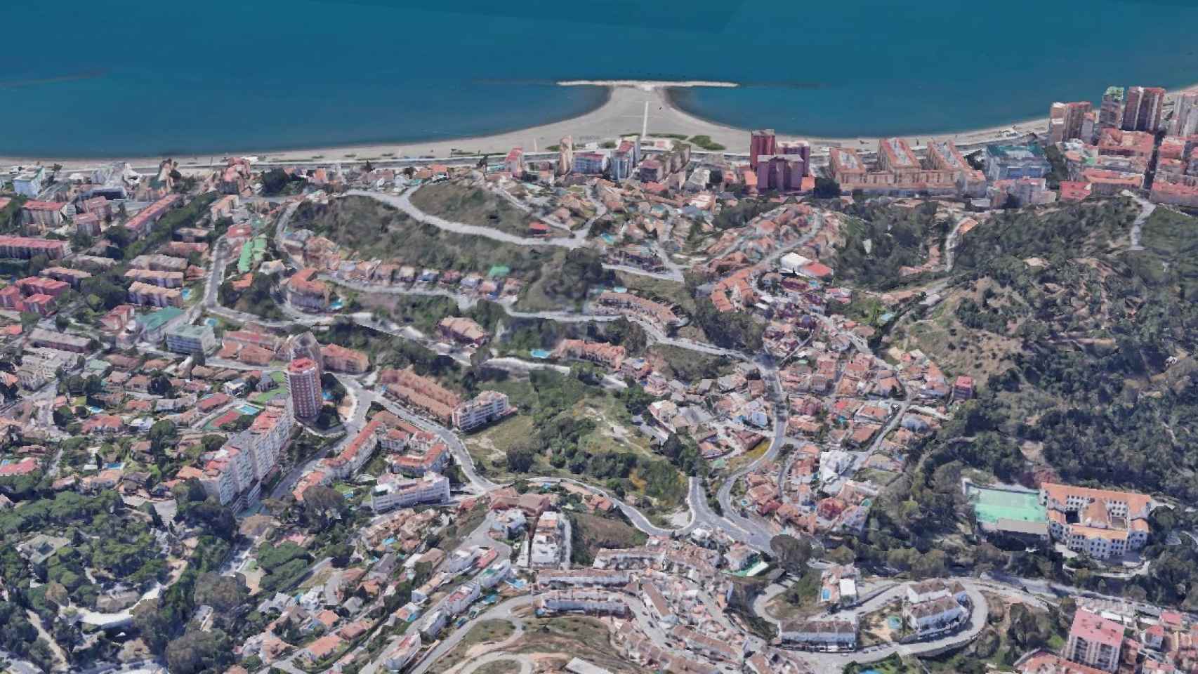 Vista de la zona donde se localiza la parcela por la que el Ayuntamiento de Málaga tiene que pagar 7,7 millones de euros.
