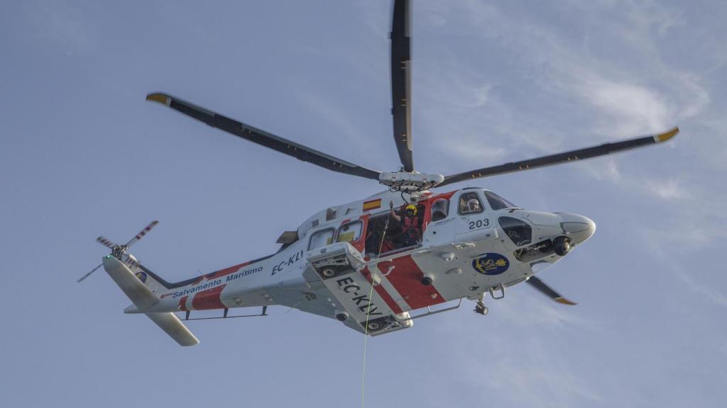 El helicóptero Helimer 203 en el que ha fallecido un bebé, este miércoles, a causa de una hipotermia.