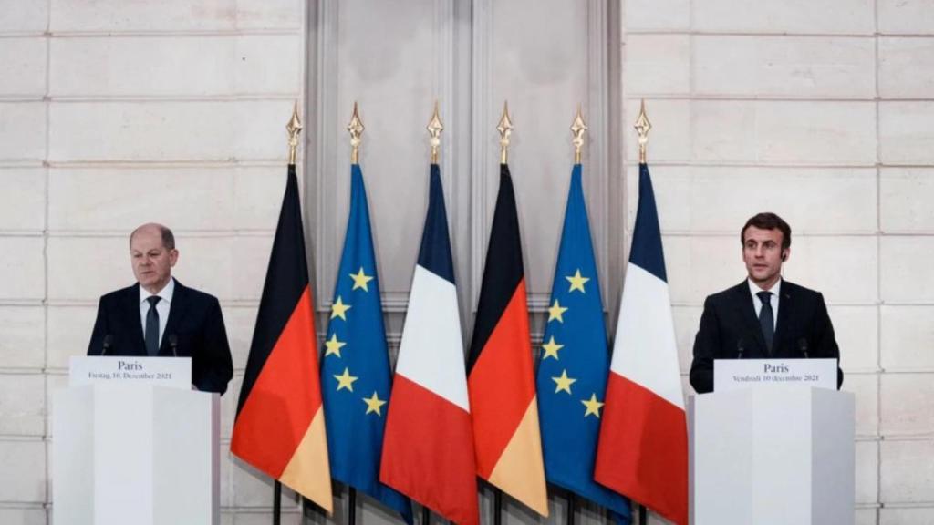 Scholz y Macron, en la cumbre franco-alemana celebrada en París el pasado diciembre.