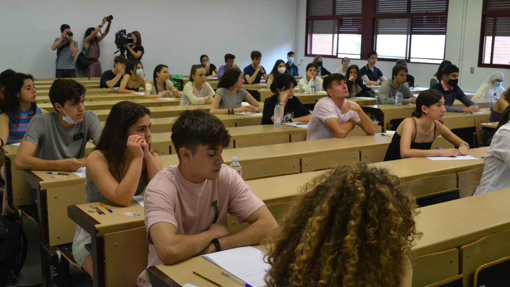Alumnos en la prueba de la EBAU
