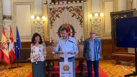 Óscar Puente durante la rueda de prensa celebrada este miércoles en el Ayuntamiento de Valladolid.