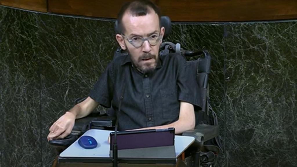 Pablo Echenique, portavoz de Unidas Podemos, este miércoles en el Congreso.