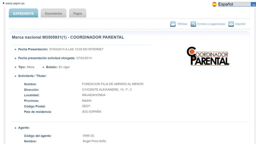 La Fundación Filia patentó la marca comercial coordinador parental.