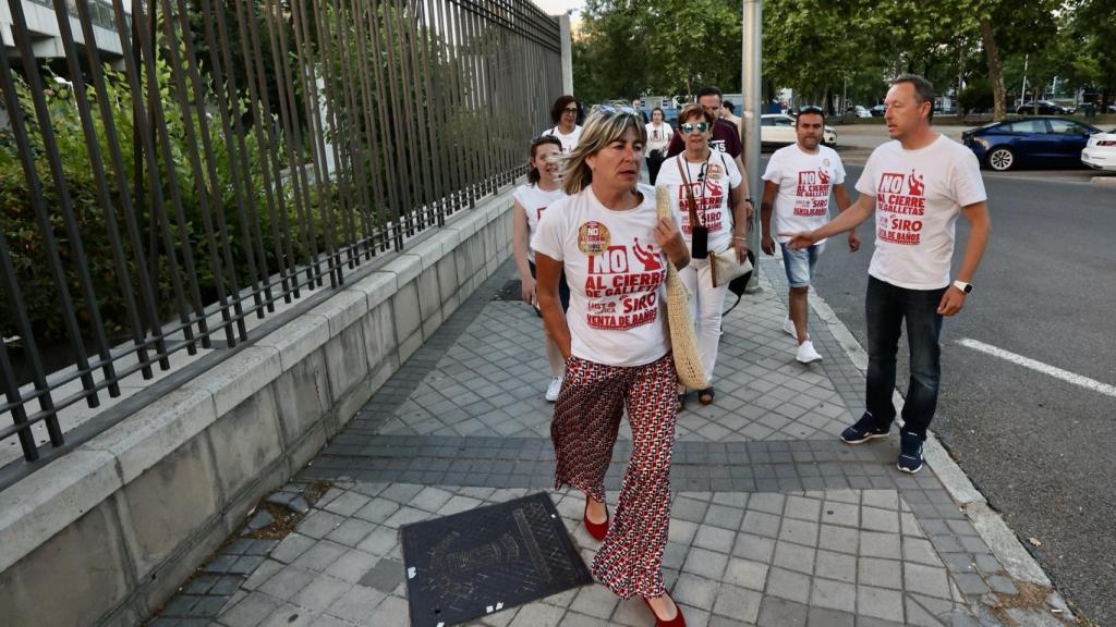 El comité de empresa de Siro a su llegada al Ministerio de Industria el pasado jueves