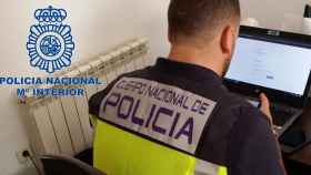 Policía Nacional investigando el delito
