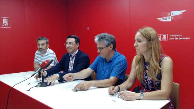 El alcalde de La Alberca y la alcaldesa de Ledesma, junto a Pablos y Fernando Rubio