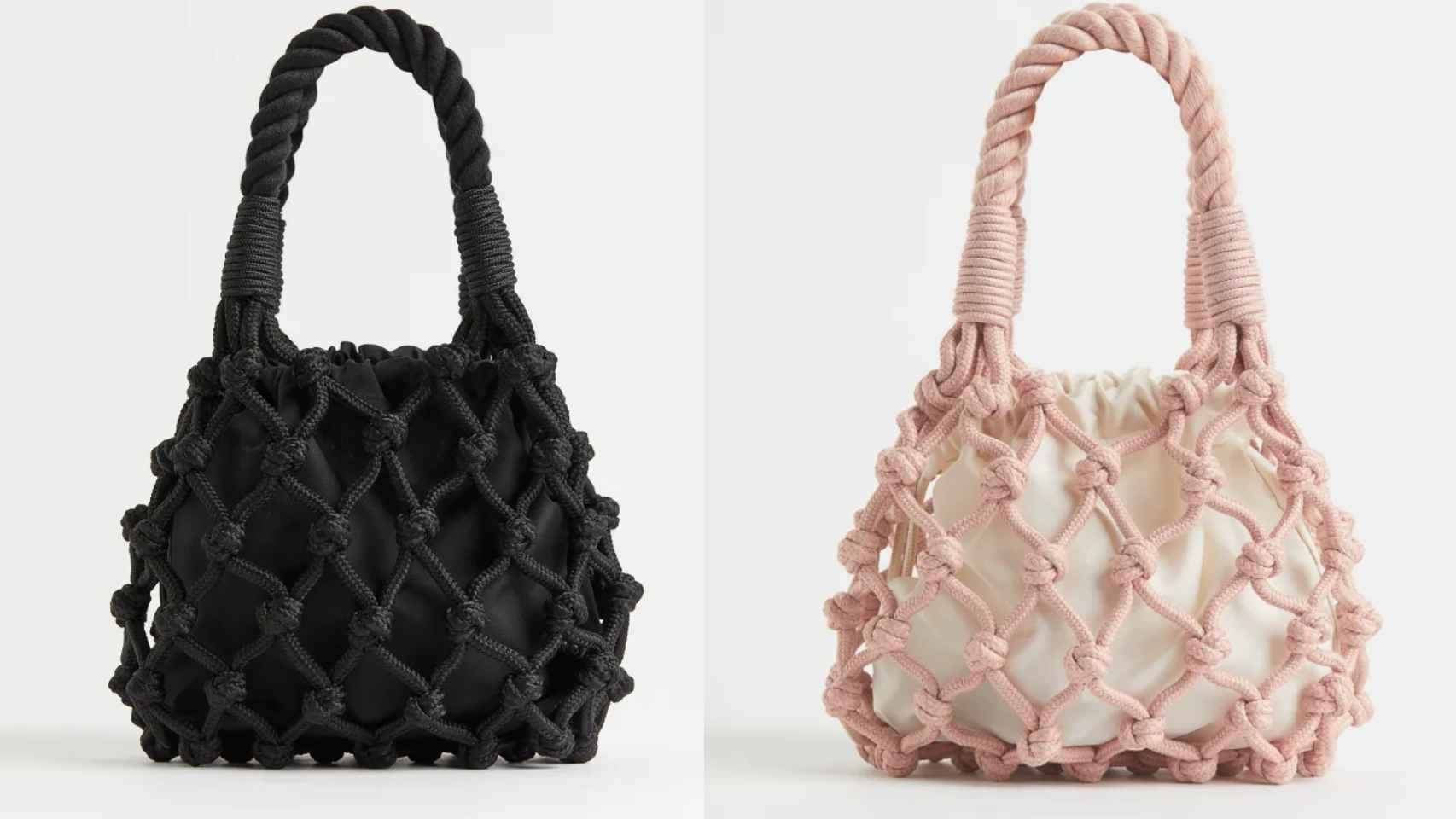 El bolso se puede comprar en dos colores, negro y rosa.