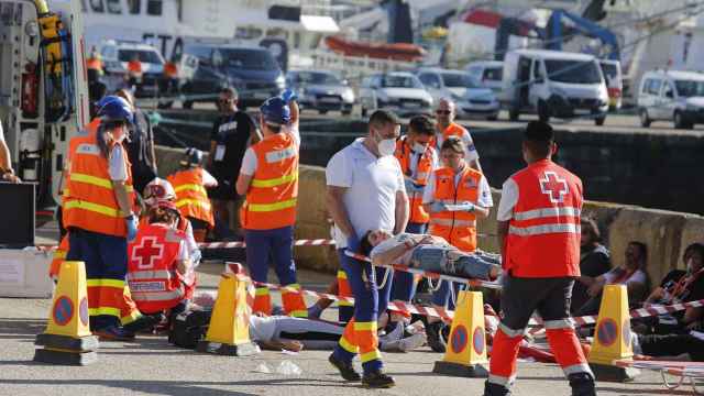 Simulacro de emergencia en el Puerto de Vigo.