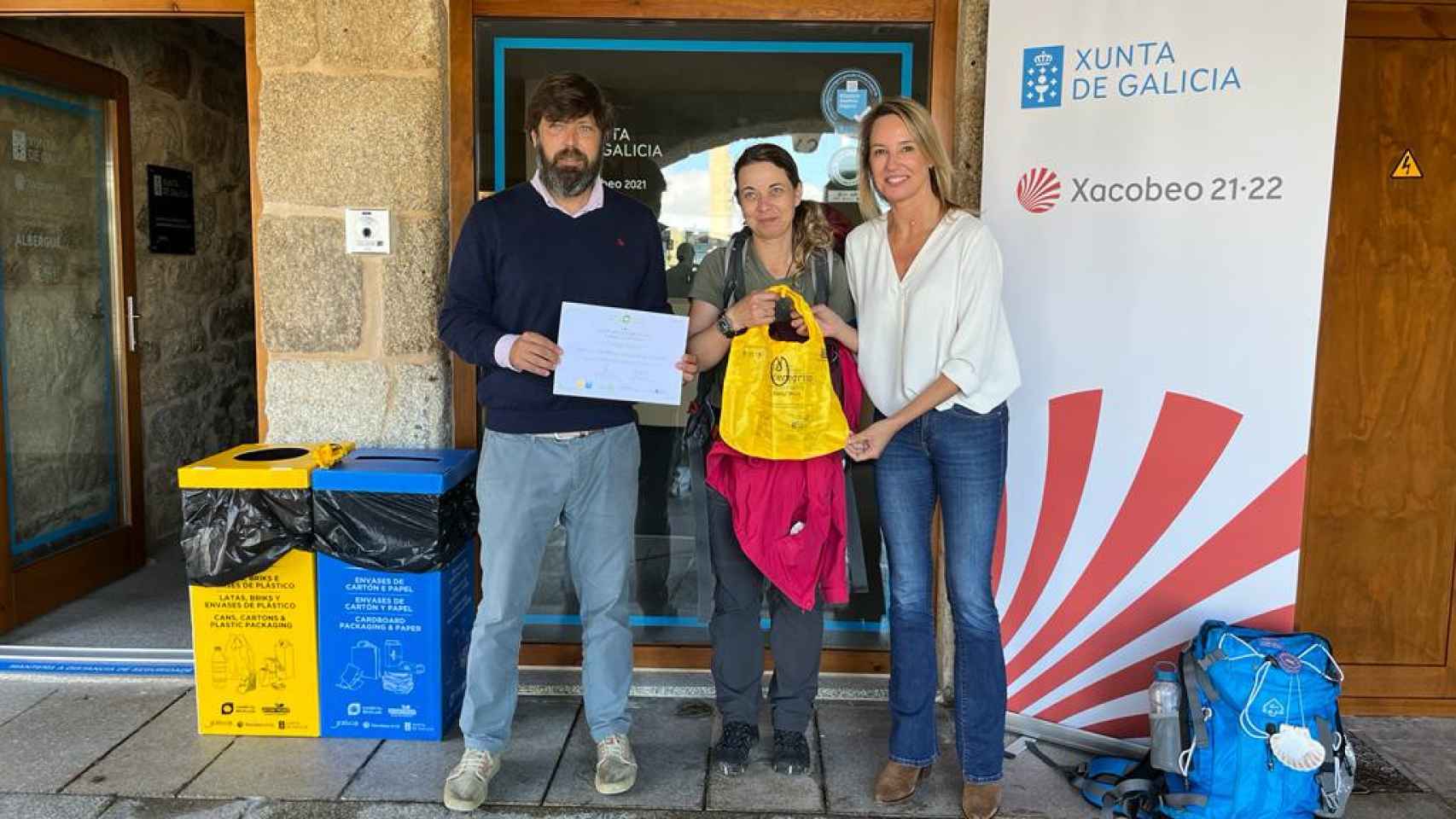 La delegada territorial de la Xunta en Vigo celebró la entrada del albergue vigués en el proyecto ‘Camino del Reciclaje 2022’ del Año Xacobeo.