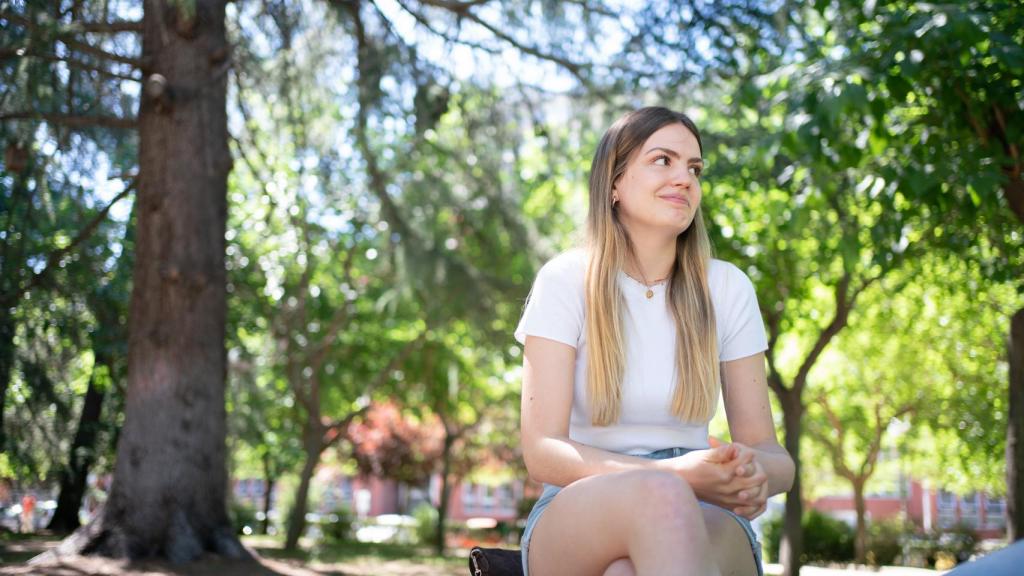 Noelia, durante la entrevista con EL ESPAÑOL.