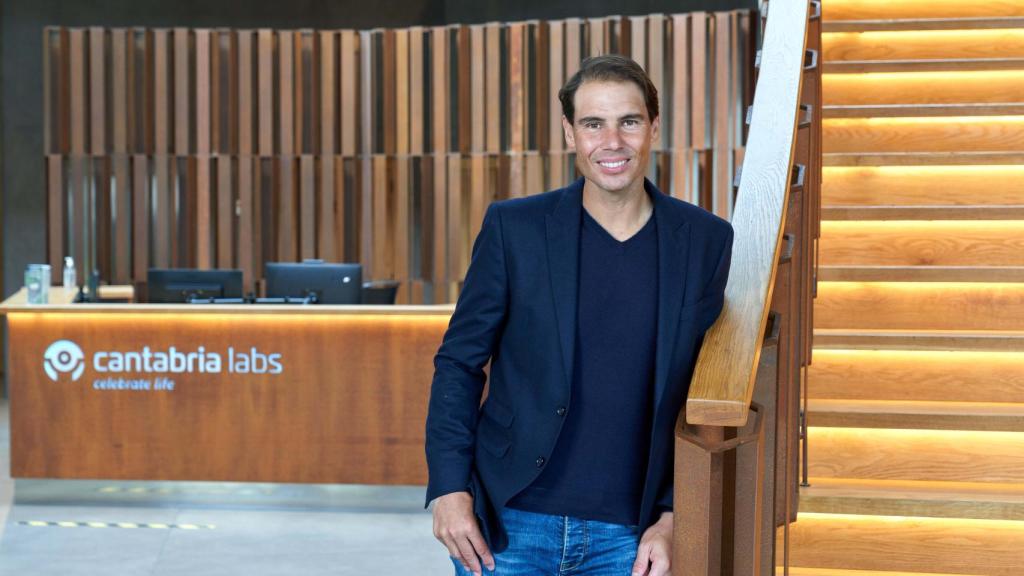 Rafa Nadal, en la sede de Cantabria Labs.