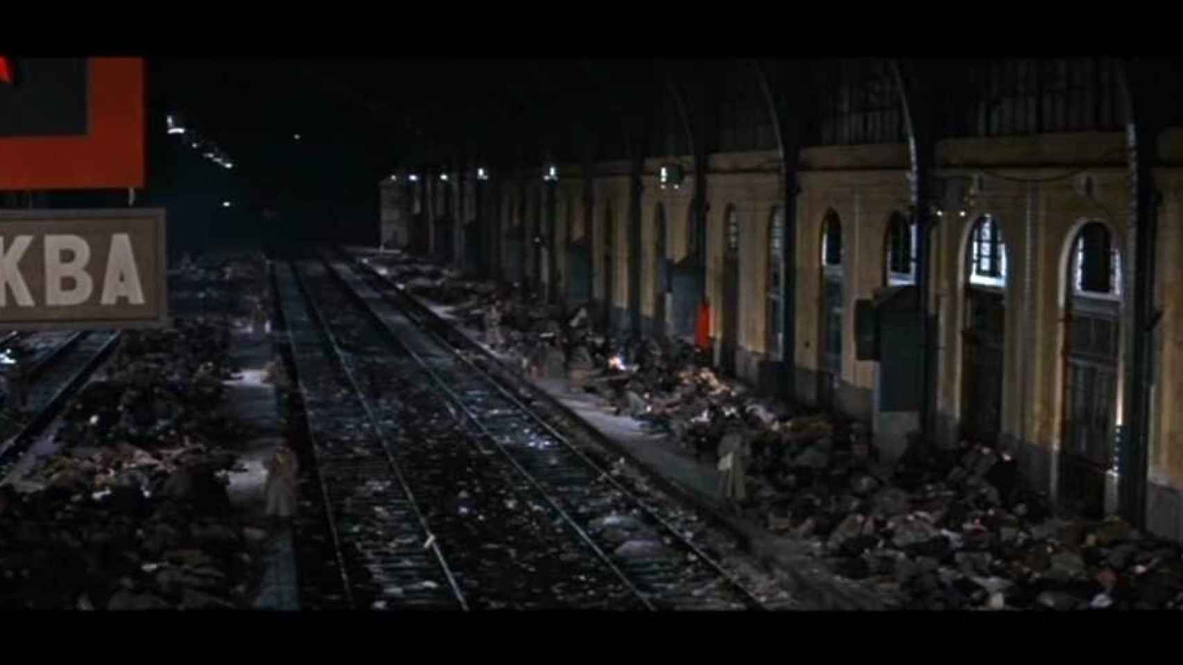 Escena de la película Doctor Zhivago (1965) rodada en la Estación del Norte de Valladolid.