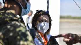 Satisfacción de la ministra con el trabajo del Batallón de Helicópteros de Almagro