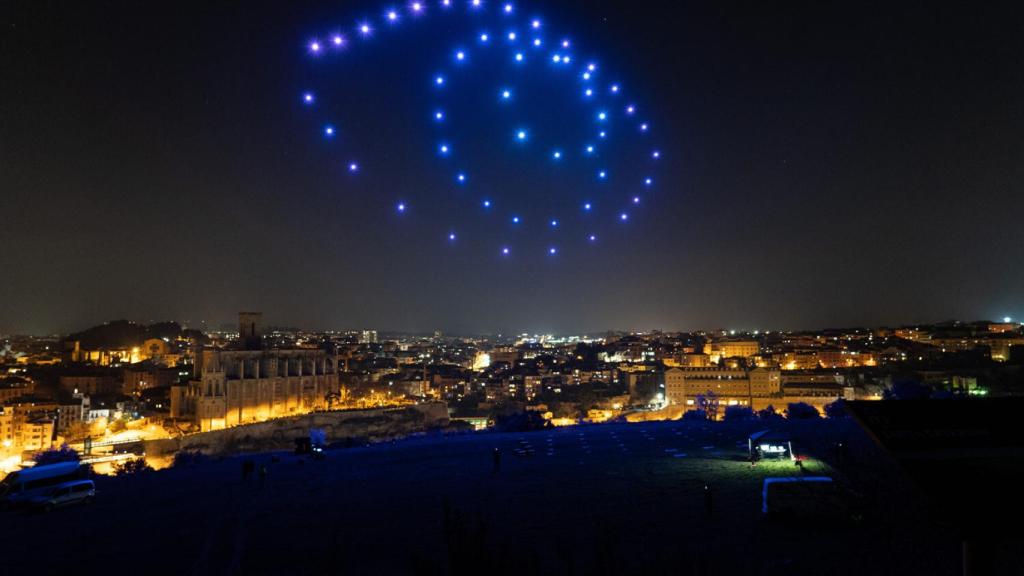 Uno de los espectáculos de luces de Flock Drone Art