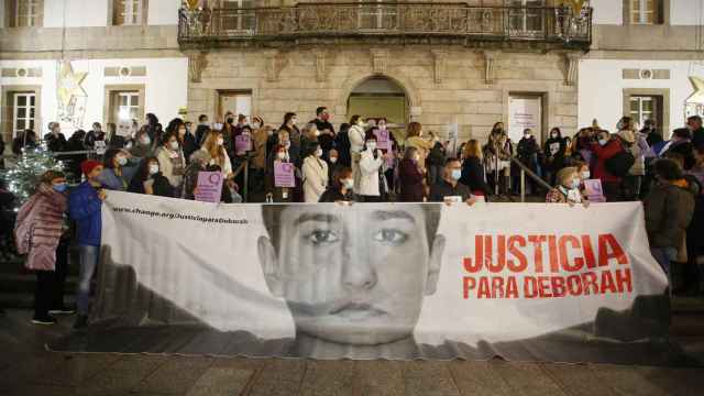 Concentración para pedir justicia para Déborah en diciembre de 2021.