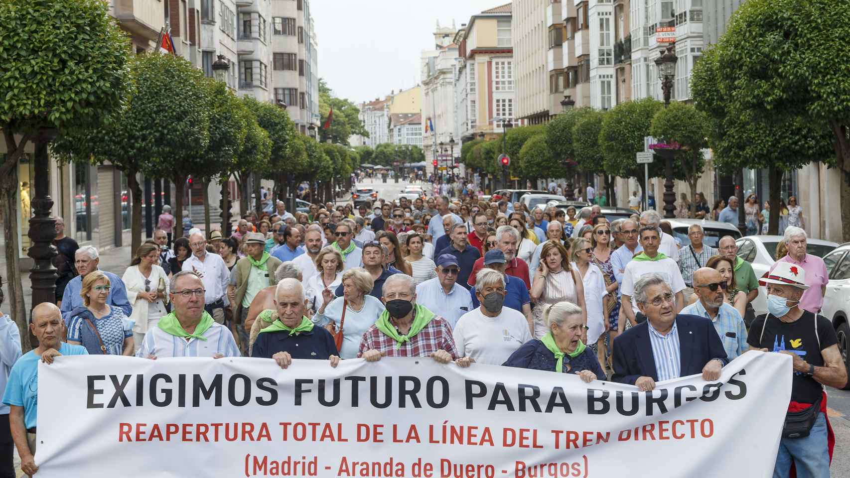 Manifestación de Socibur para pedir inversiones en las infraestructuras de Burgos