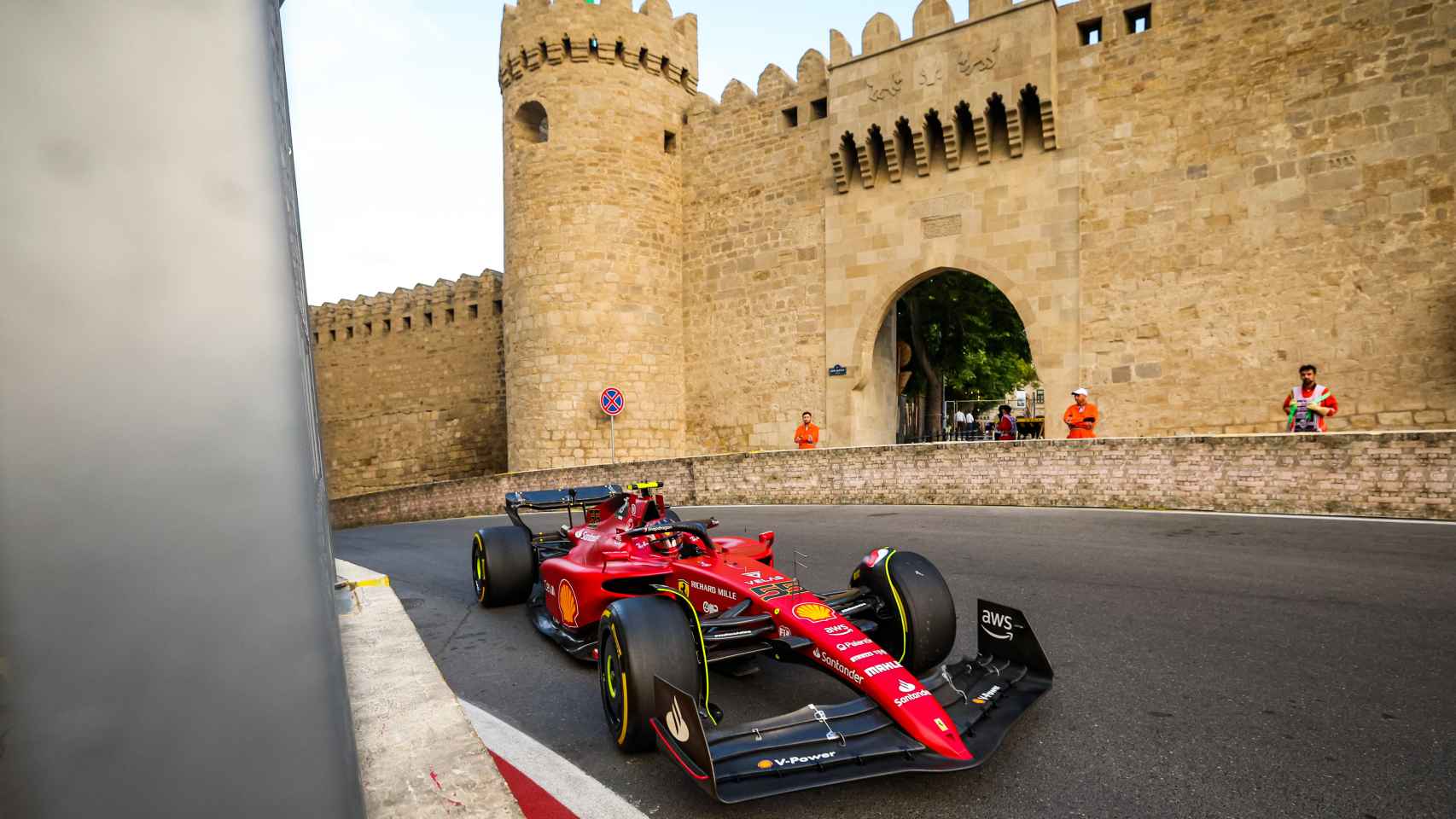 Carlos Sainz, en la clasificación del Gran Premio de Azerbaiyán 2022