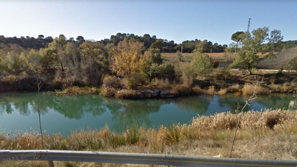 Río Tajo a su paso por Zorita de los Canes (Guadalajara). Foto: Google Maps.