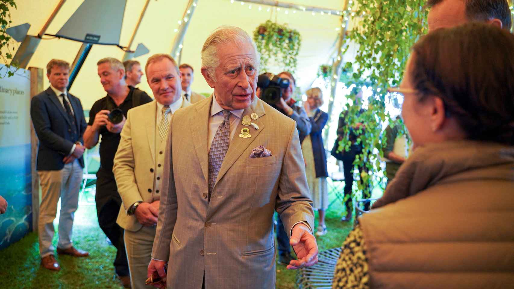 El Príncipe Carlos de Inglaterra, durante su visita a la Royal Cornwall Show, en Wadebridge, este viernes 10 de junio