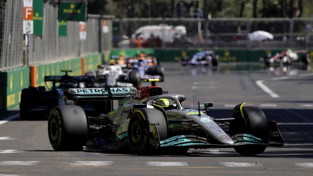 Lewis Hamilton, en el GP de Azerbaiyán