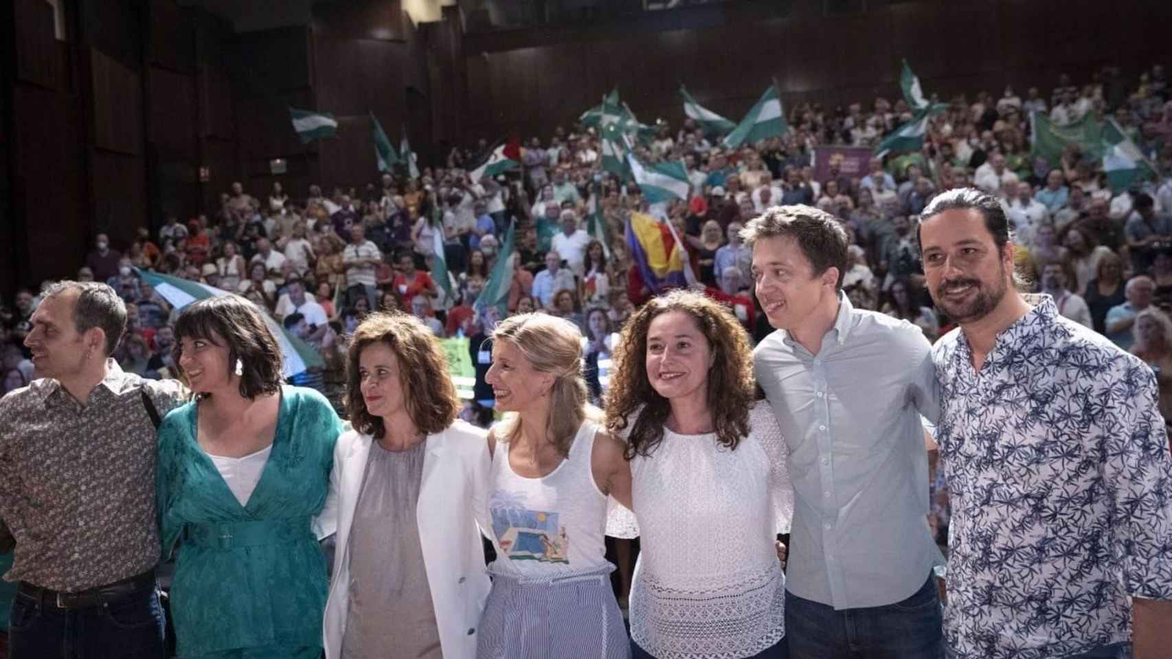 Acto de 'Por Andalucía' este domingo en Málaga.