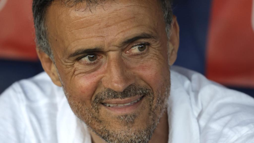 Luis Enrique en La Rosaleda.