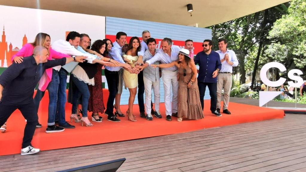 Inés Arrimadas y Juan Marín en Málaga tras el acto de los liberales.