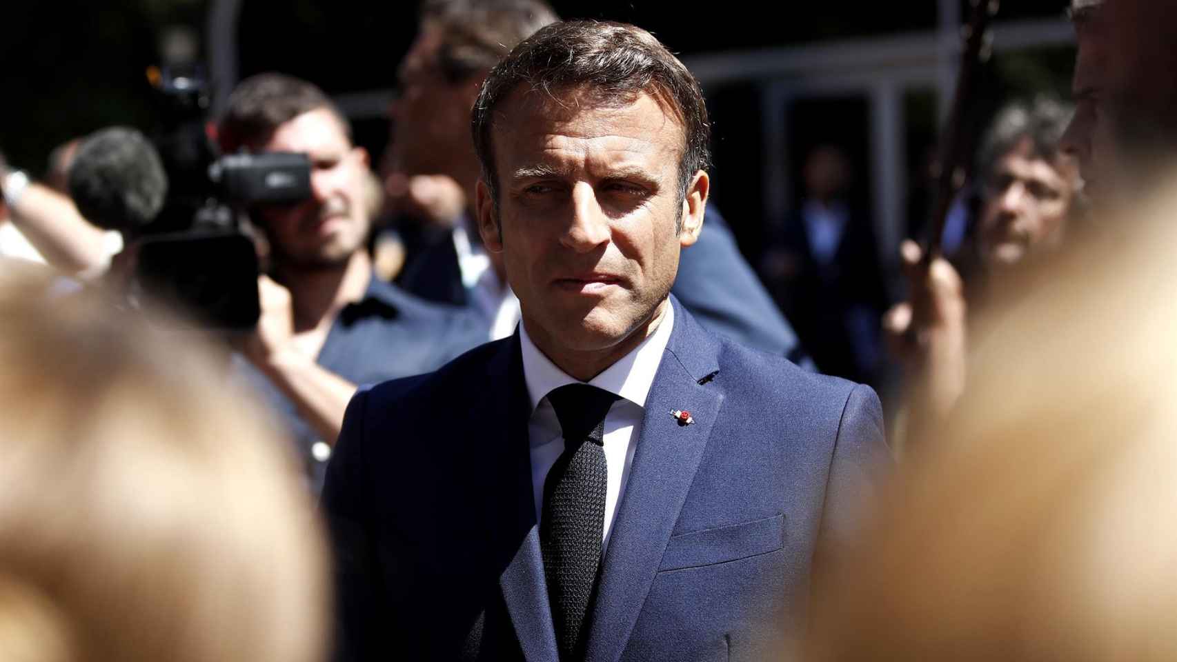 Emmanuel Macron tras las elecciones de este domingo pasado.