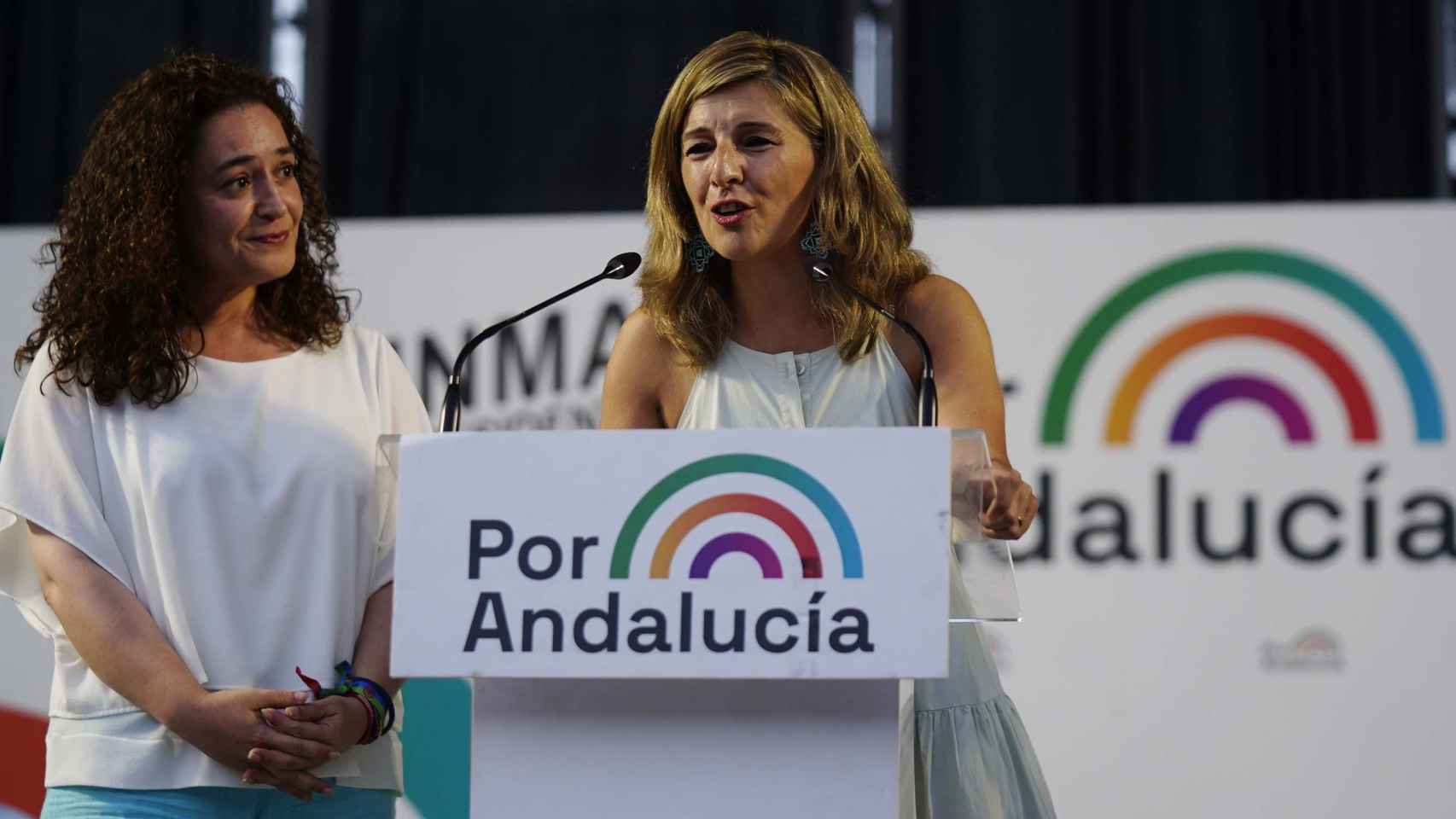 Yolanda Díaz, durante un mitin en Córdoba.