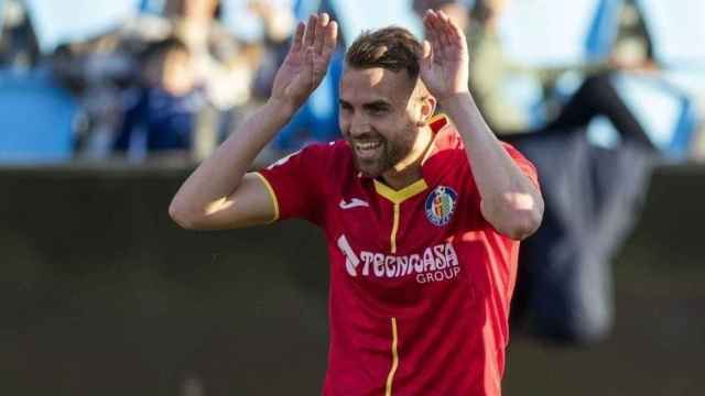 Borja Mayoral celebra un gol con el Getafe.